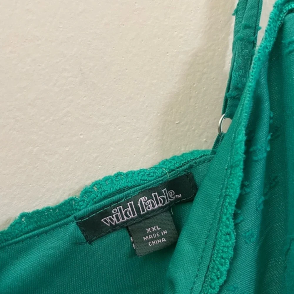 NWT Wild Fable Emerald Floral‎ Mini Dress - XXL